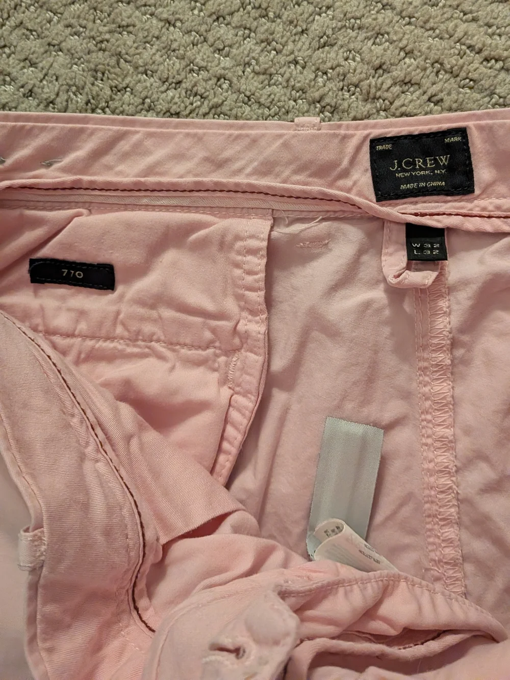 J. Crew Men's Straight-fit Stretch Chino Pant -  Light Pink 32x32